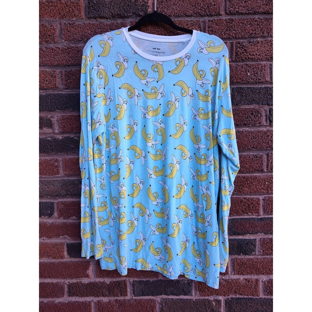 Little Sleepies Pajama Top Mens Size Xl  Split Bananas Bamboo Matching Soft